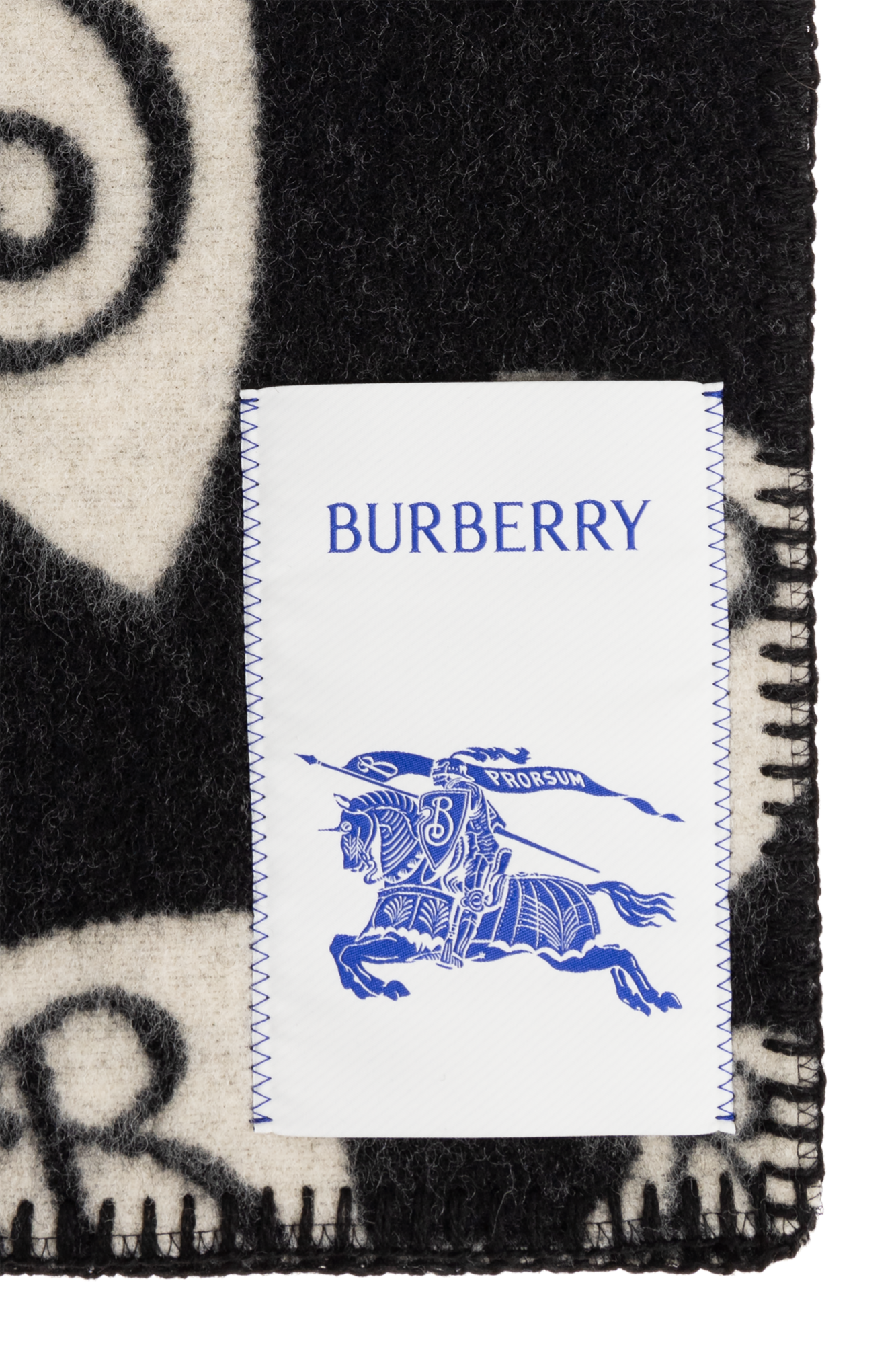 Burberry ロゴ刺繍マフラー 黒 BURBERRY バーバリー マフラー MU EKD TO GC JACQ SCF 8094711